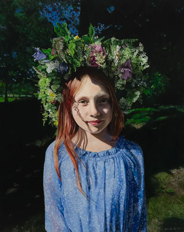 Oljemålning Midsommar av Helen Eidenberg