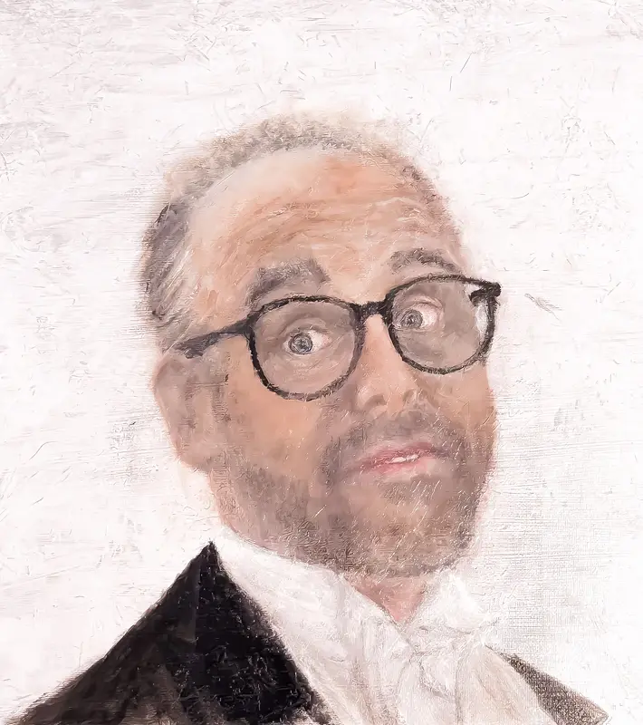 Akrylmålning Him av Daniel Hortlund