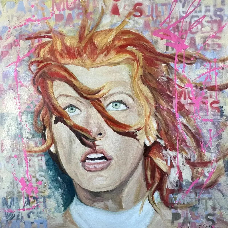 Akrylmålning Leeloo av Victor Lemus