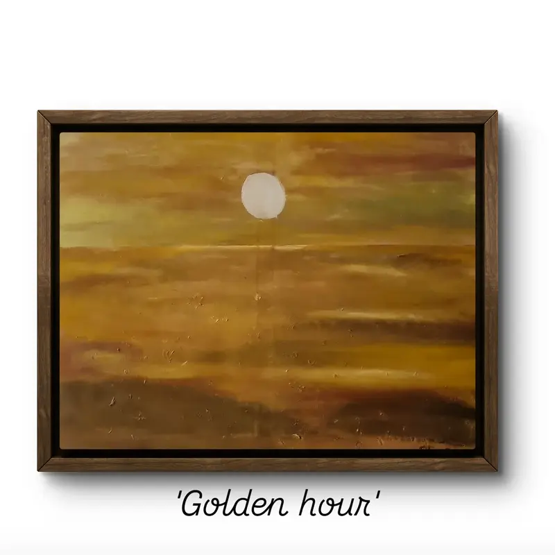 Akrylmålning Golden hour av Rebecca Berglund