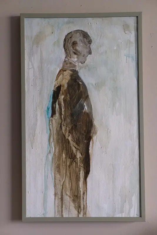 Akrylmålning Old man av Michaela Grut