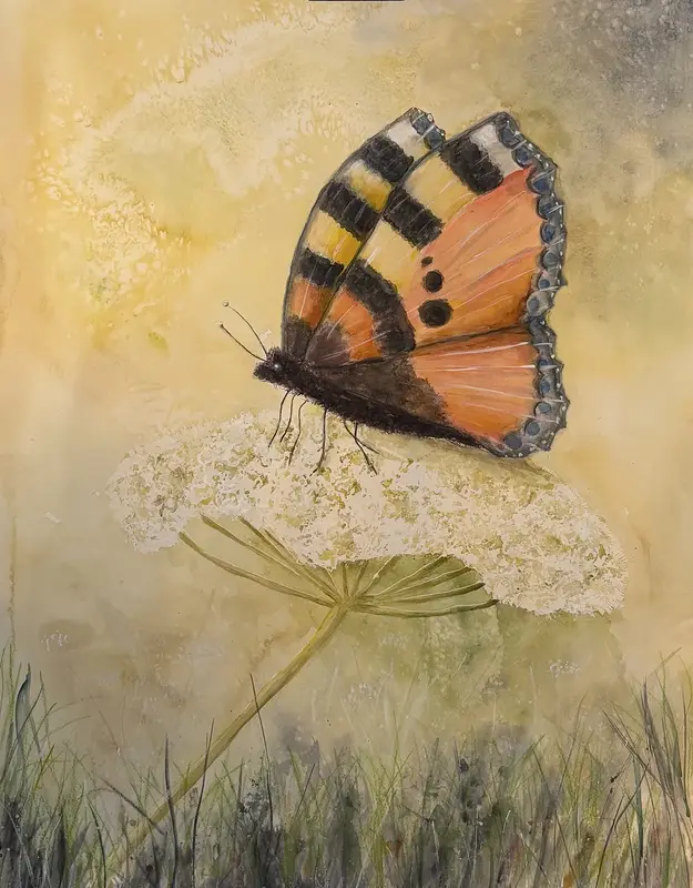 Akvarell Whispers of summer av Birgitta Andersson