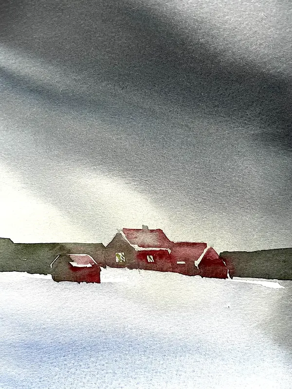 Vinter på gården av J Gita Hansen