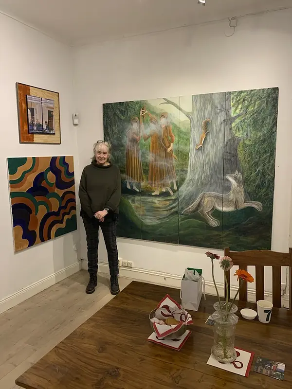 Akrylmålning Nornorna galleribild av Lena Marvet