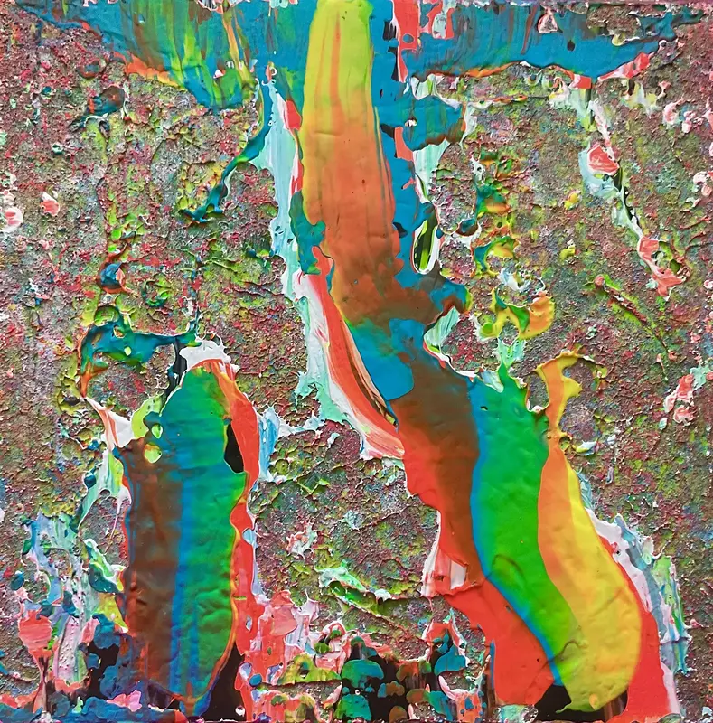 Akrylmålning SPACEMANSHIP av Johan Elmros