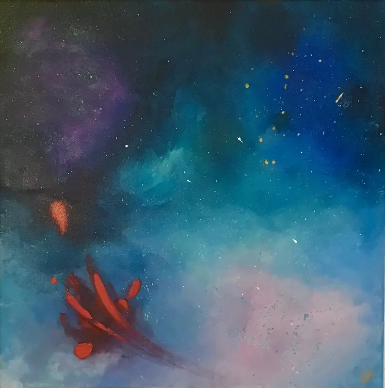 Akrylmålning Colors and dreams av Pernilla Sergel