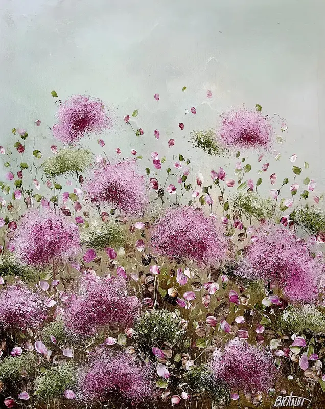 Akrylmålning Silence en Fleurs (No. I) av Anna Artistockholm Brandt