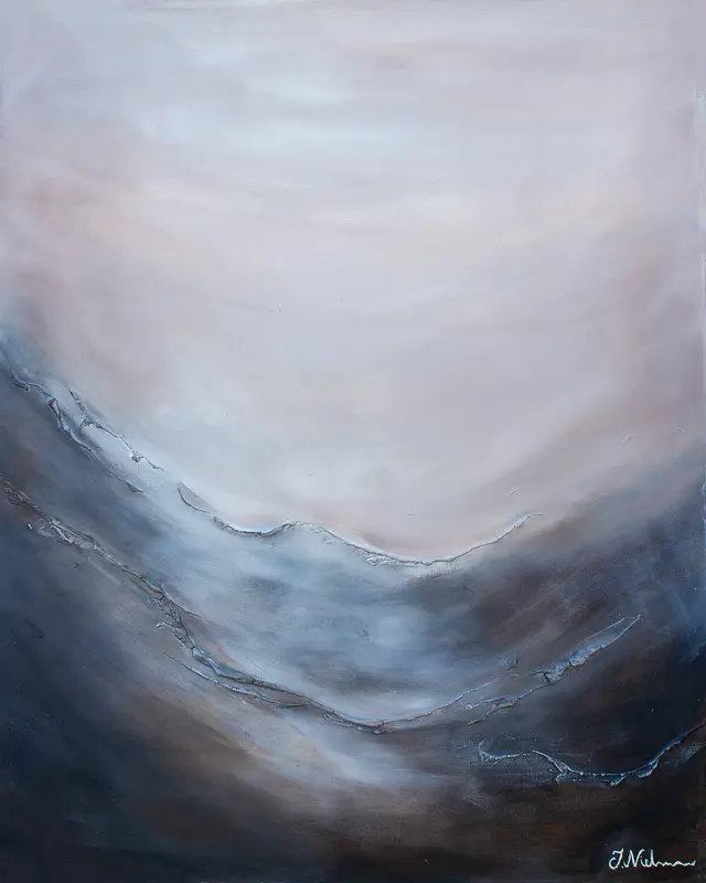 Akrylmålning Silent Divide av Jenny Nielsen