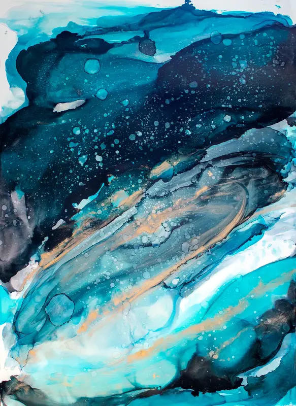 Ink Blue Dots av Jenny Nielsen