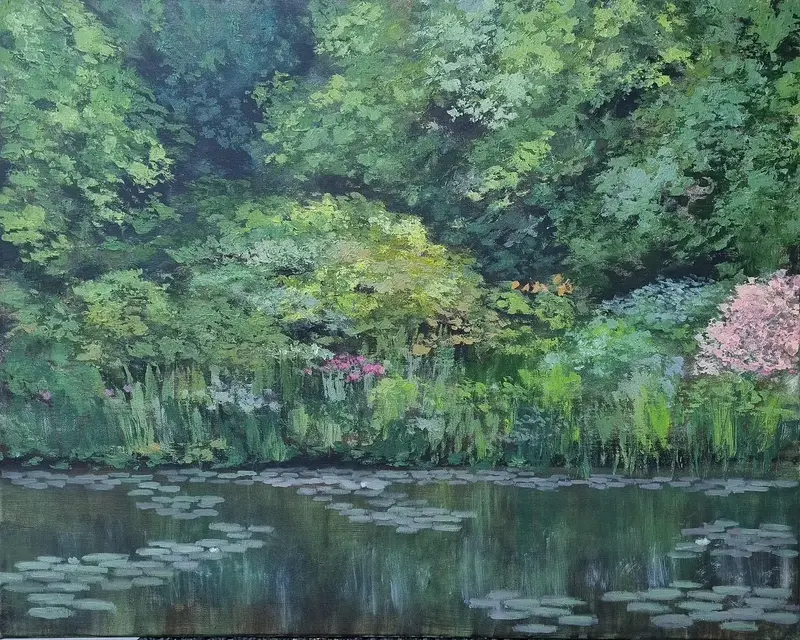 Akrylmålning Giverny av Anna Jormin
