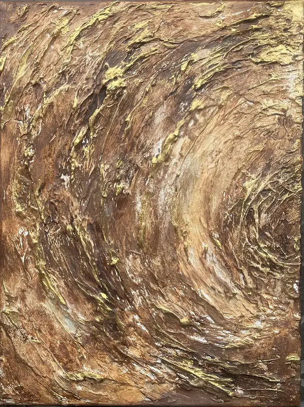 Akrylmålning Golden storm av Ann-Sofie Stjernkvist