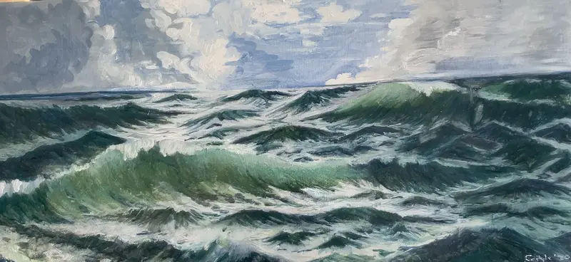 Oljemålning Seascape av Carlyle Minnaar