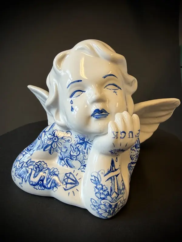 Skulptur Fallen ängel av Ola Art