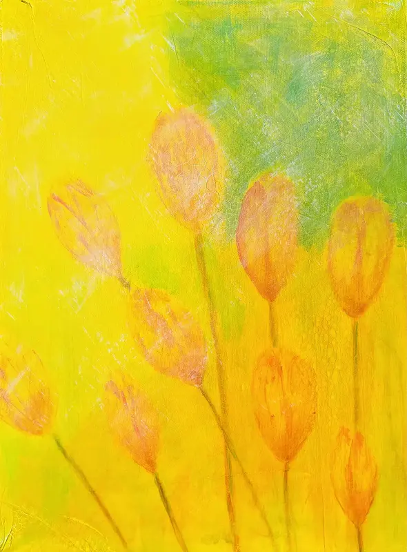 Akrylmålning Tulpaner i blomm av Lena Birkebo