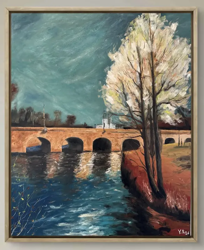 Oljemålning Stillhet vid vattnet av Yohan Rashmeh