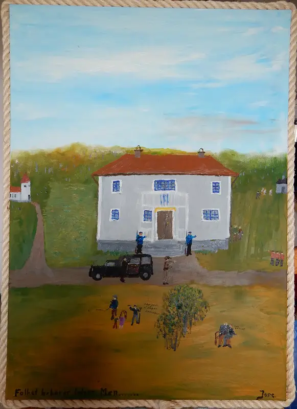 Oljemålning Folket behöver ledare. Men....... av Rune Jakobsson