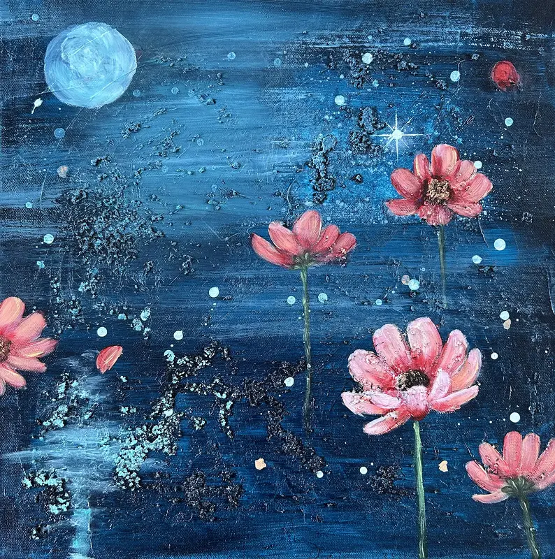 Blossom of the Night Sky av Art By Lycke / Ann-Sofie Lycke