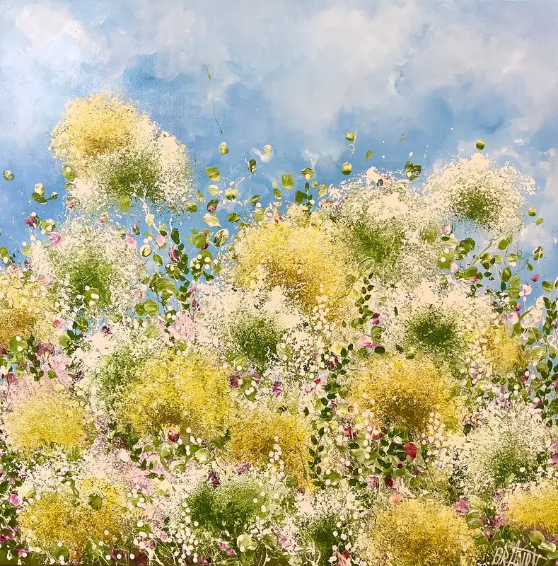 Akrylmålning SUNFLOWER av Anna Artistockholm Brandt