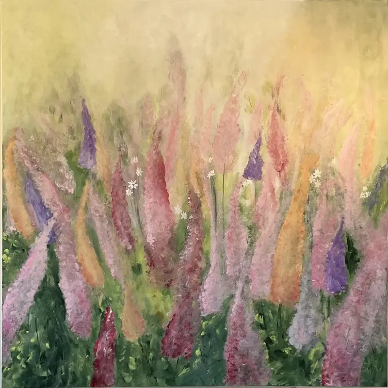 Akrylmålning Midsommartid av Annika Persson