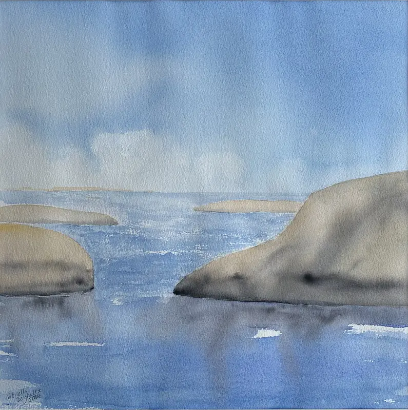 Akvarell Sommardag av Gabriella Bergholtz