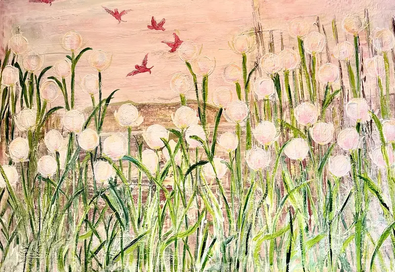 Akrylmålning Bubblor av Marie Duclos