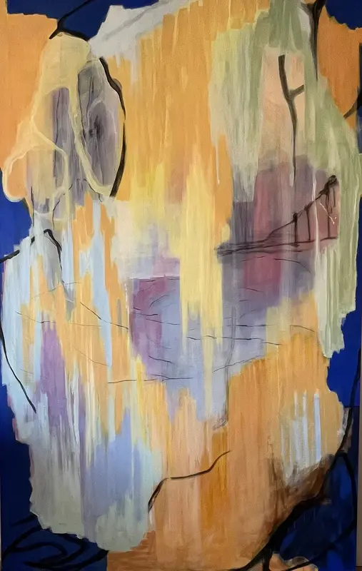 Akrylmålning Induktion kobolt av Ellinor Johansson