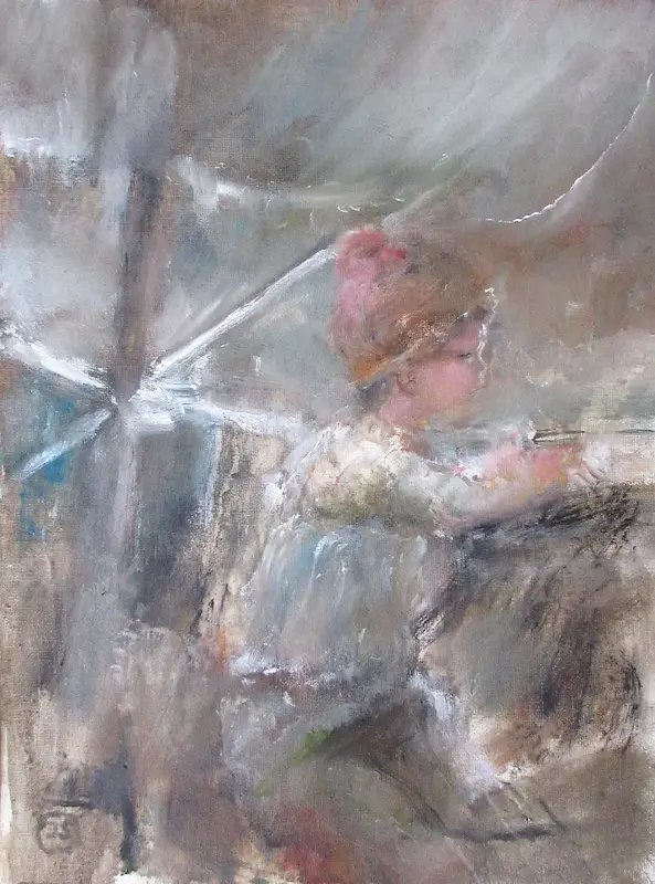 Oljemålning Oktober kuling av Jan Söderman