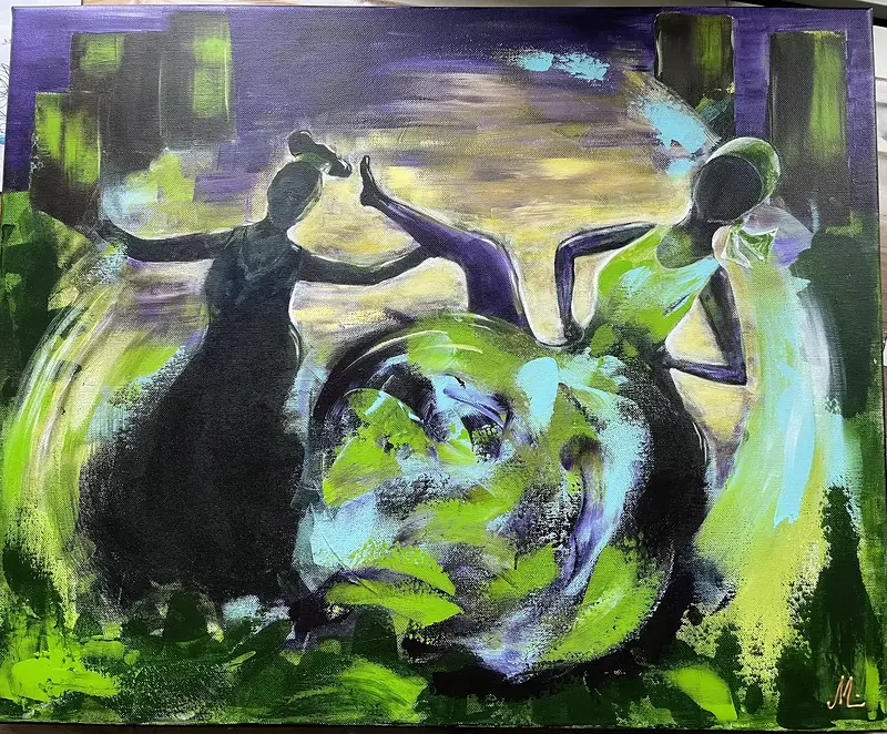 Akrylmålning Feeling av Mia Loreby