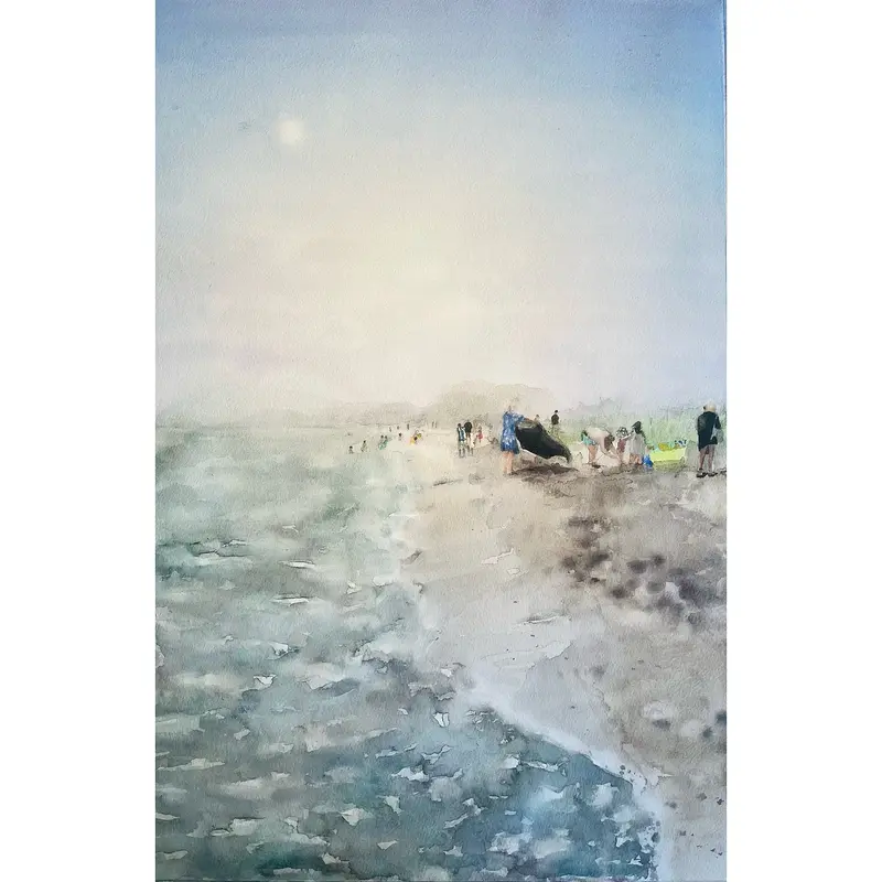 Akvarell Strandhäng av Åsa Köhler