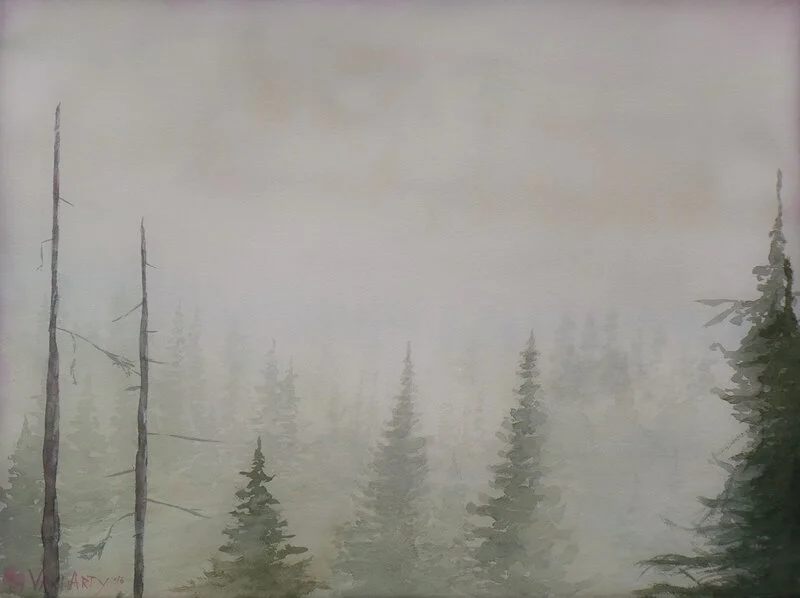 Akvarell Civilisationens ljus av Van Arty