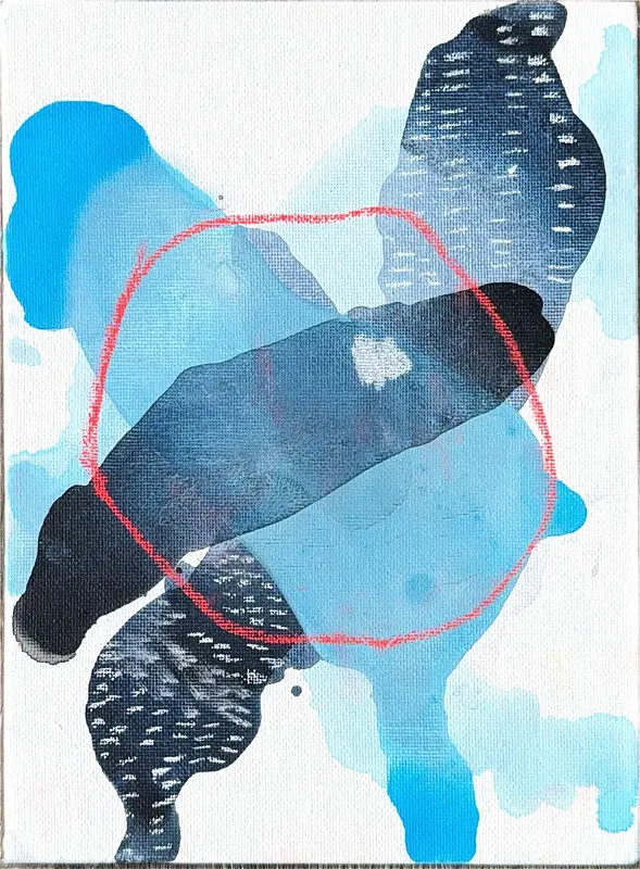 Akrylmålning Den blå hästen – Nr 2 av Antonia Jeuthe