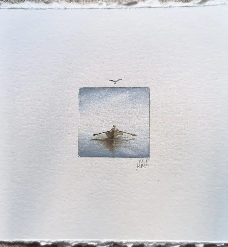 Akvarell Into the Light av Anna Åström