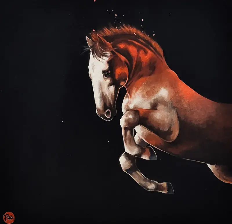 Akrylmålning Jump av Patricia