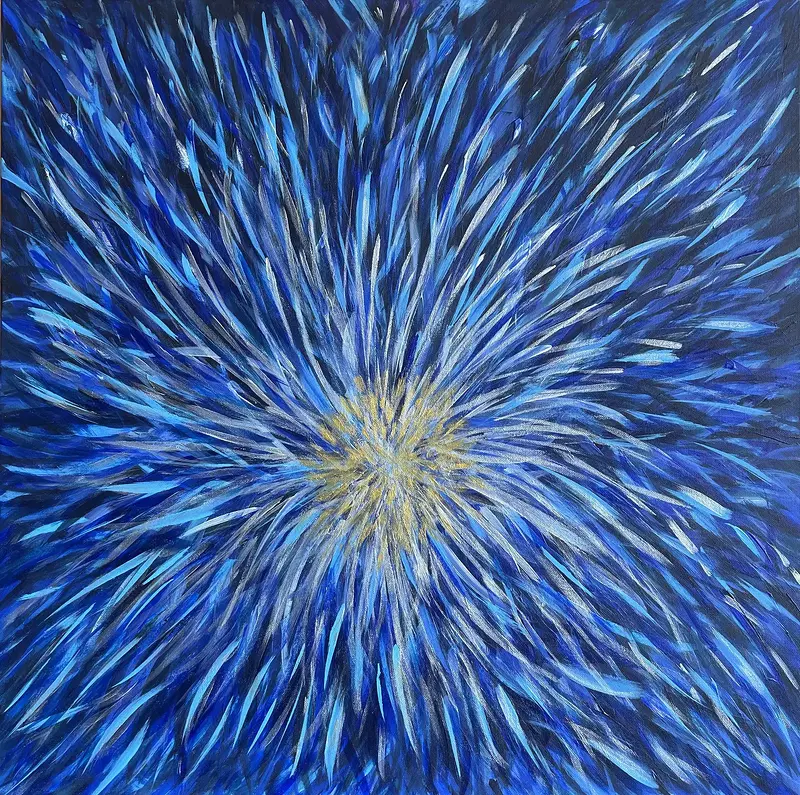 Akrylmålning Blooming real av Ebba Vinberg Hearn