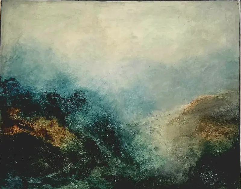 Akrylmålning Bortom av Gunilla Valdemarsdotter