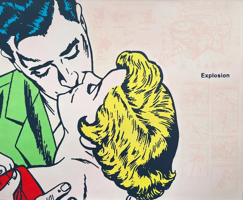 Akrylmålning Explosion av Robert Saller