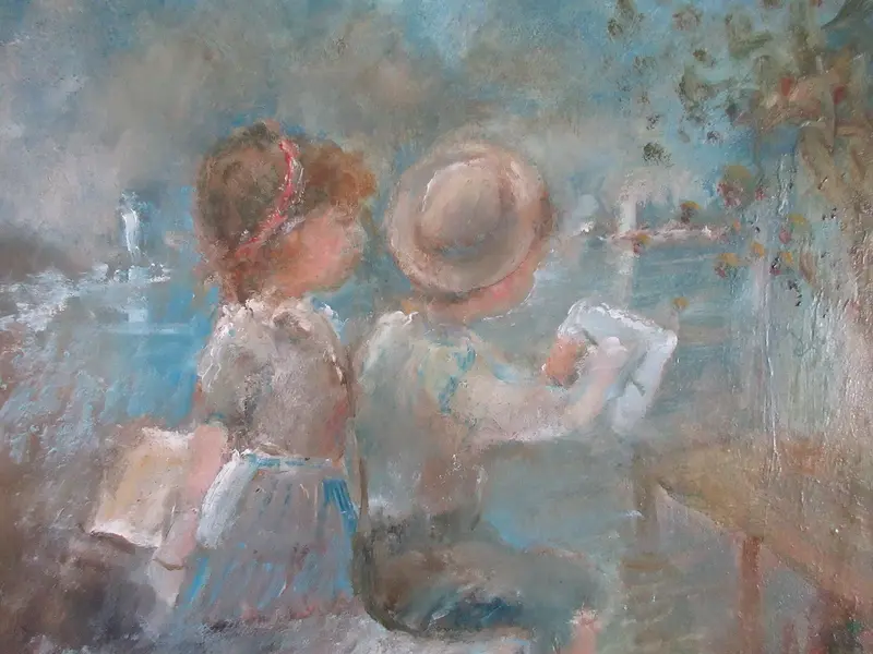 Oljemålning Vi målade då av Jan Söderman