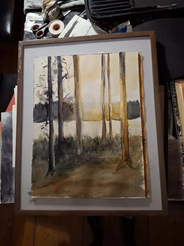 Akvarell Motljus av Eleonore Svensson Svensson Eklund