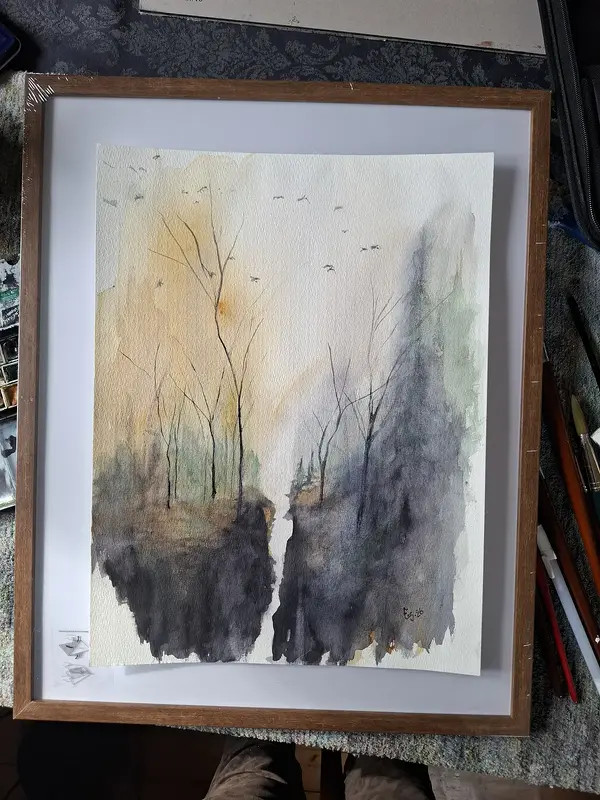 Akvarell Motljus av Eleonore Svensson Svensson Eklund