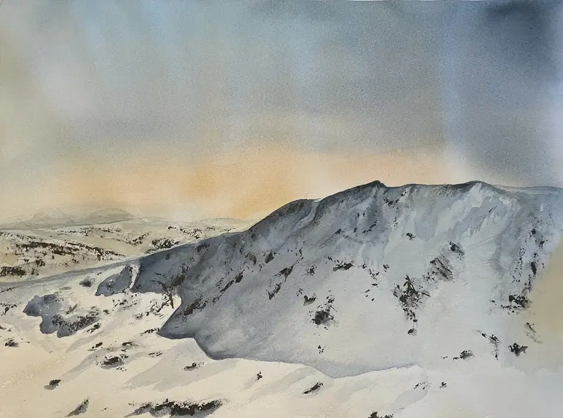 Akvarell Sylarna av Maria Möller