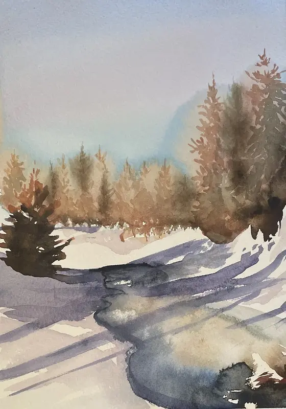 Akvarell Grubba av Maria Möller