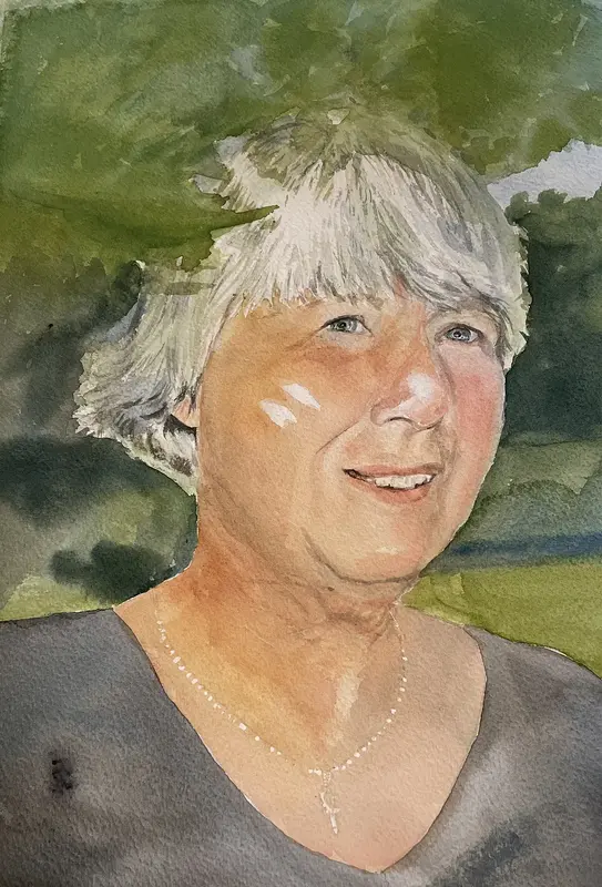 Akvarell I det gröna av Maria Möller