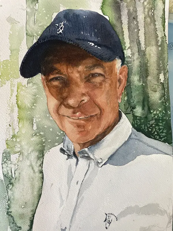 Akvarell Porträtt av Maria Möller