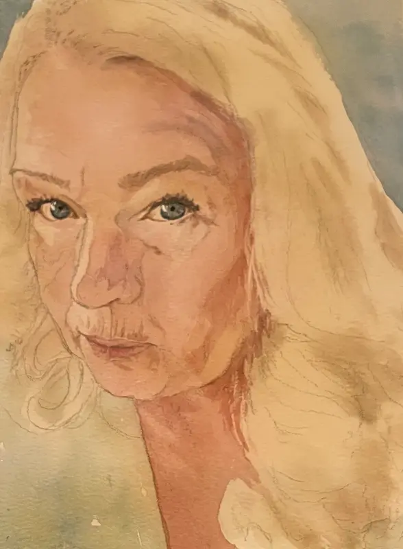 Akvarell Porträtt av Maria Möller