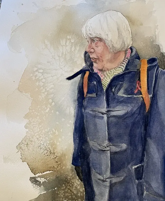 Akvarell Duffel av Maria Möller