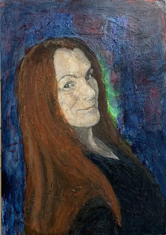 Akrylmålning Anna av Michel Kalogridis