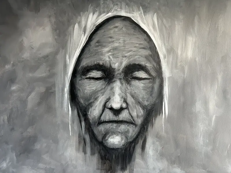 Akrylmålning Don’t open your eyes just keep on dreaming av Helena Vaihinger