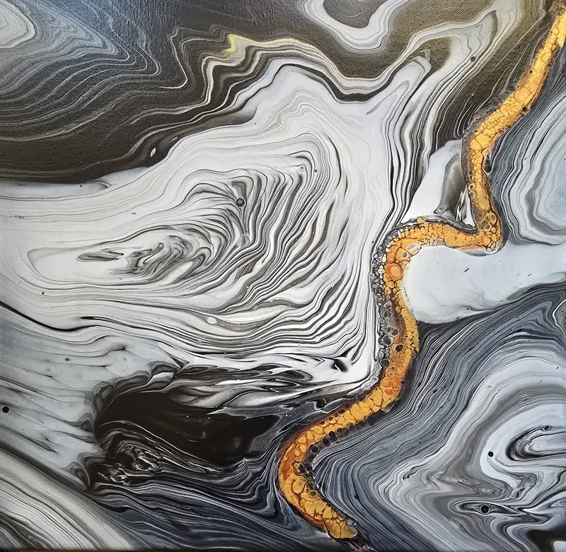 Akrylmålning The Living Line av Marita Westerberg