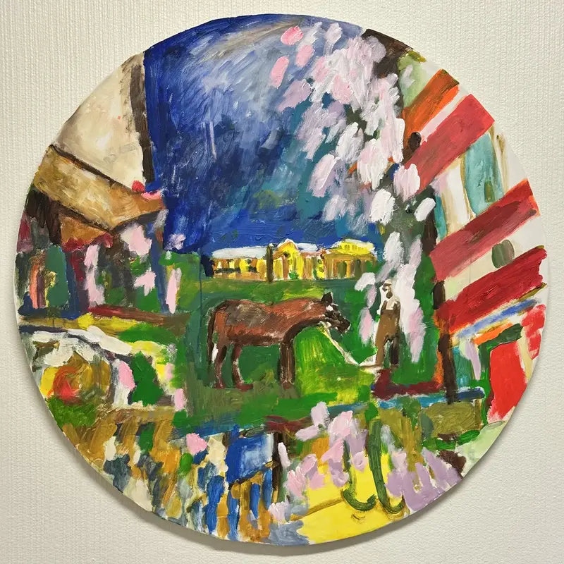 Akrylmålning Hästen som kom tillbaka av Nikolas Nilsson