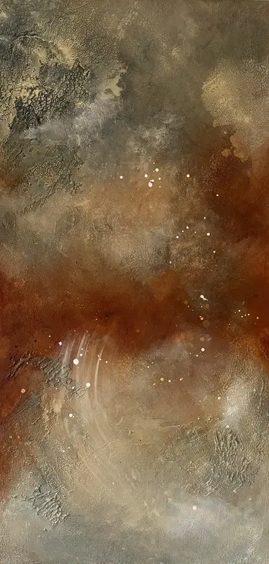 Akrylmålning At the garden’s gate av Noel Ekstrand